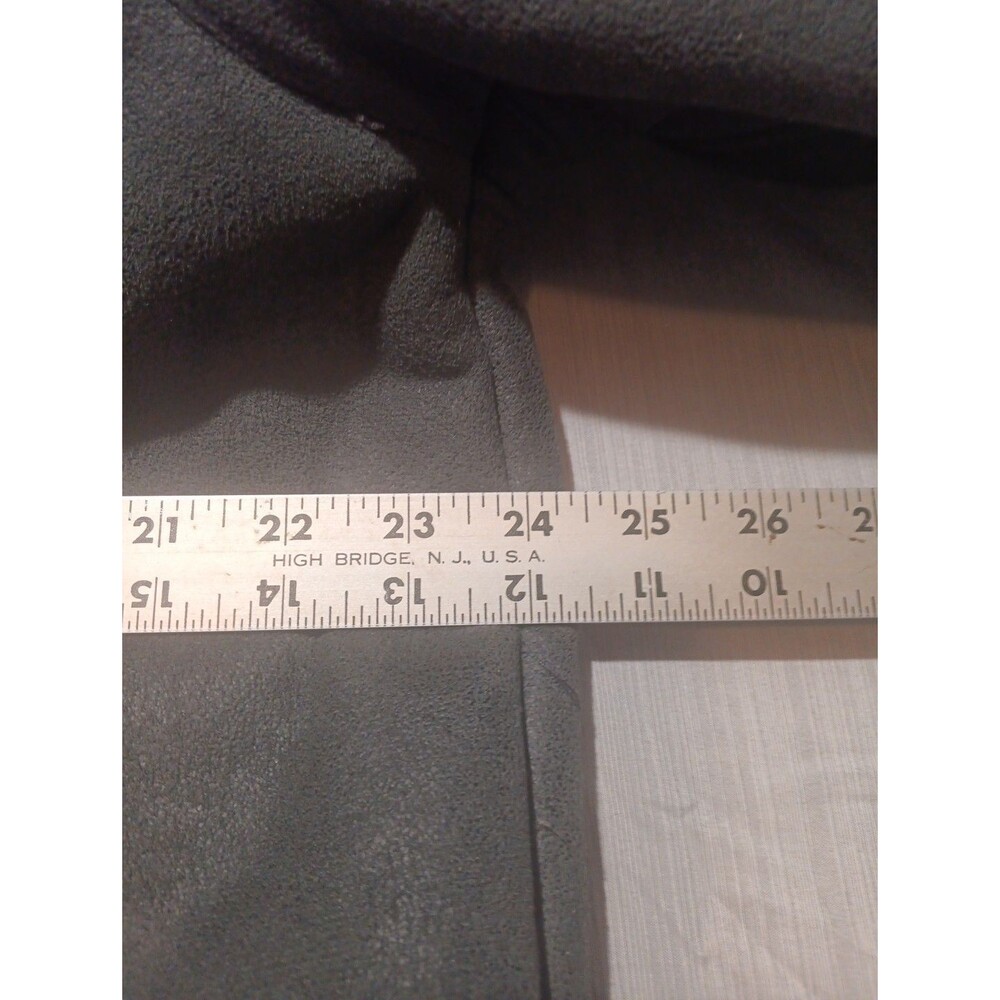 Topman Faux Suede Fleece Lined Long Coat Men's Large Gray - Picture 8 of 9
